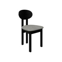 ESSZIMMERSTUHL Divo III - Hellgrau/Schwarz, Holz/Textil (47/85/48cm) - MIRJAN24