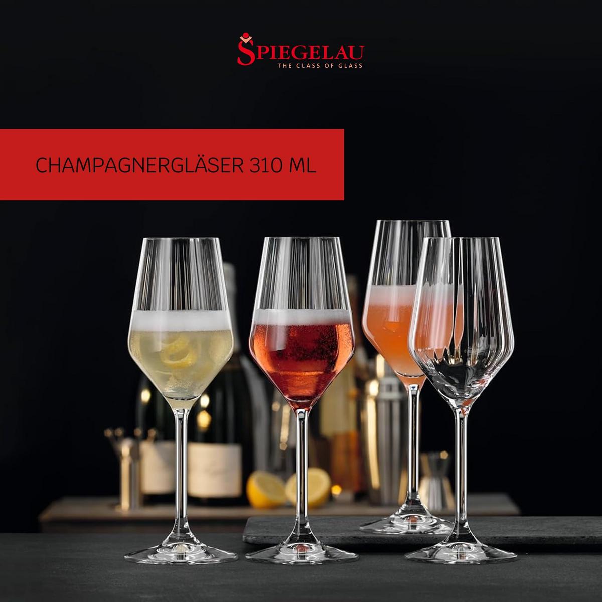 CHAMPAGNERGLÄSER Lifestyle transparent 310 ml 4er Set - Transparent, Glas (0.31L) - Spiegelau