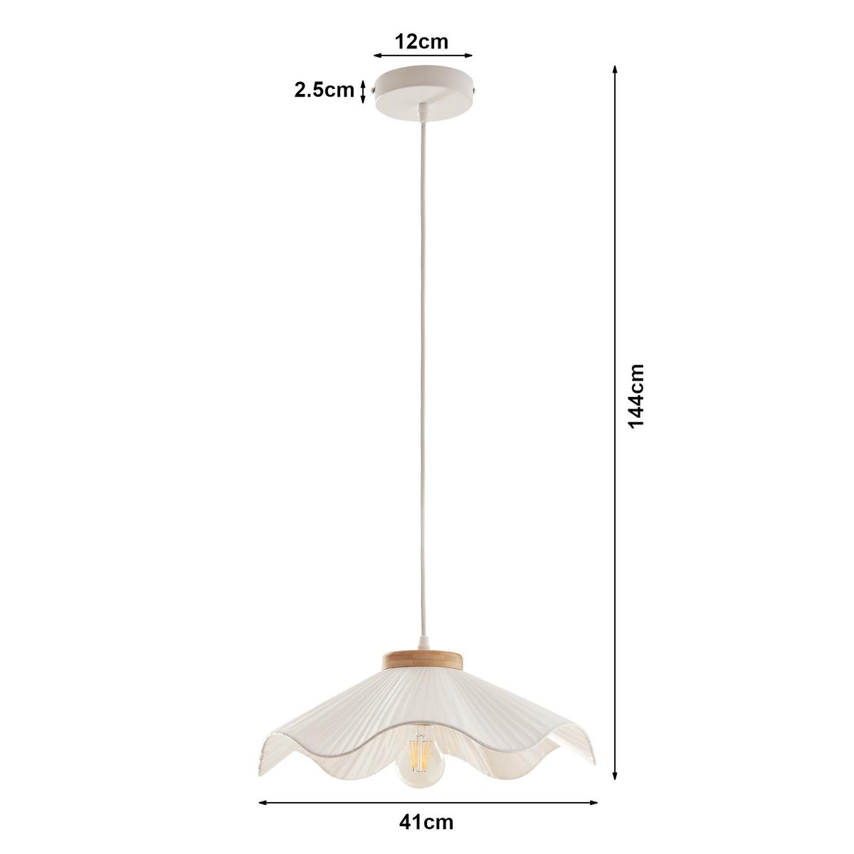 HÄNGELEUCHTE Broadway - Weiß, Textil/Metall (41/41/144cm) - lux.pro