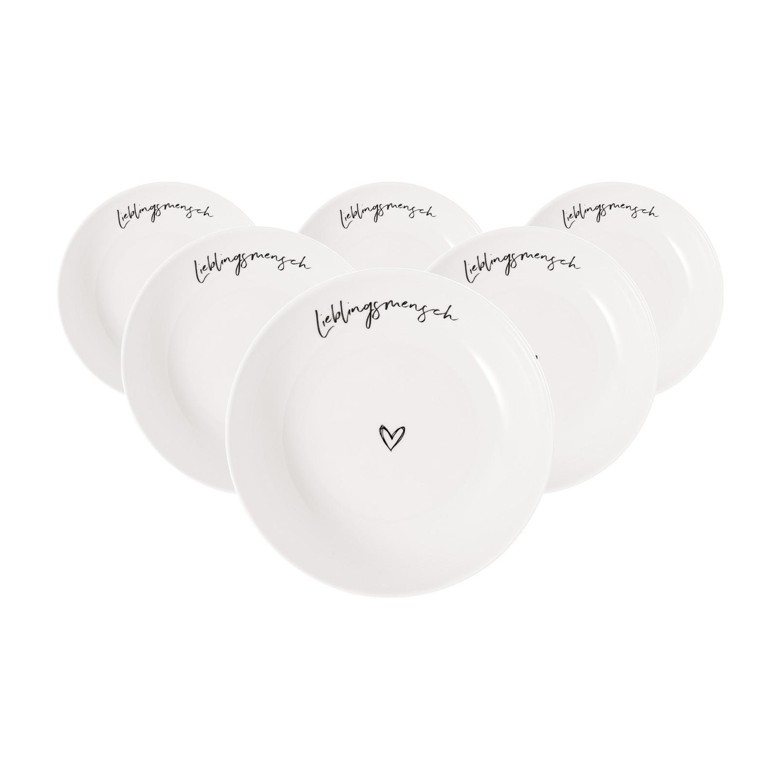 SCHALEN LIEBLINGSMENSCH Statement weiß ø 18,7 cm 6er Set - Weiß, Keramik (18.7cm) - Villeroy & Boch