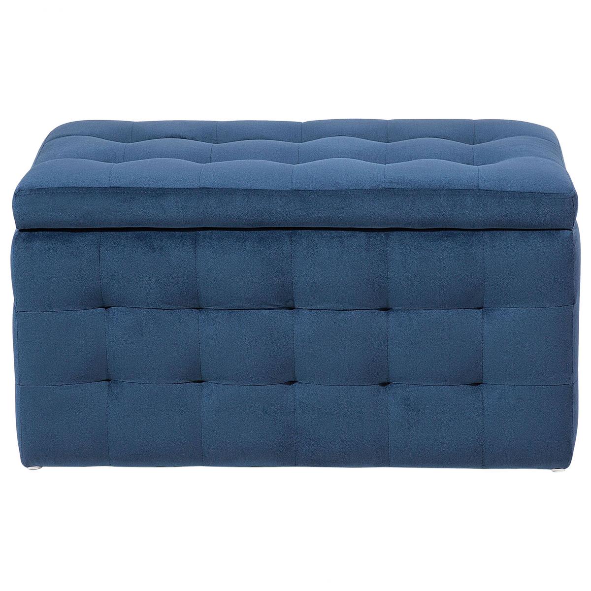 TRUHENBANK Michigan 42/72/40 cm - Blau, Textil (72/40/42cm) - Beliani