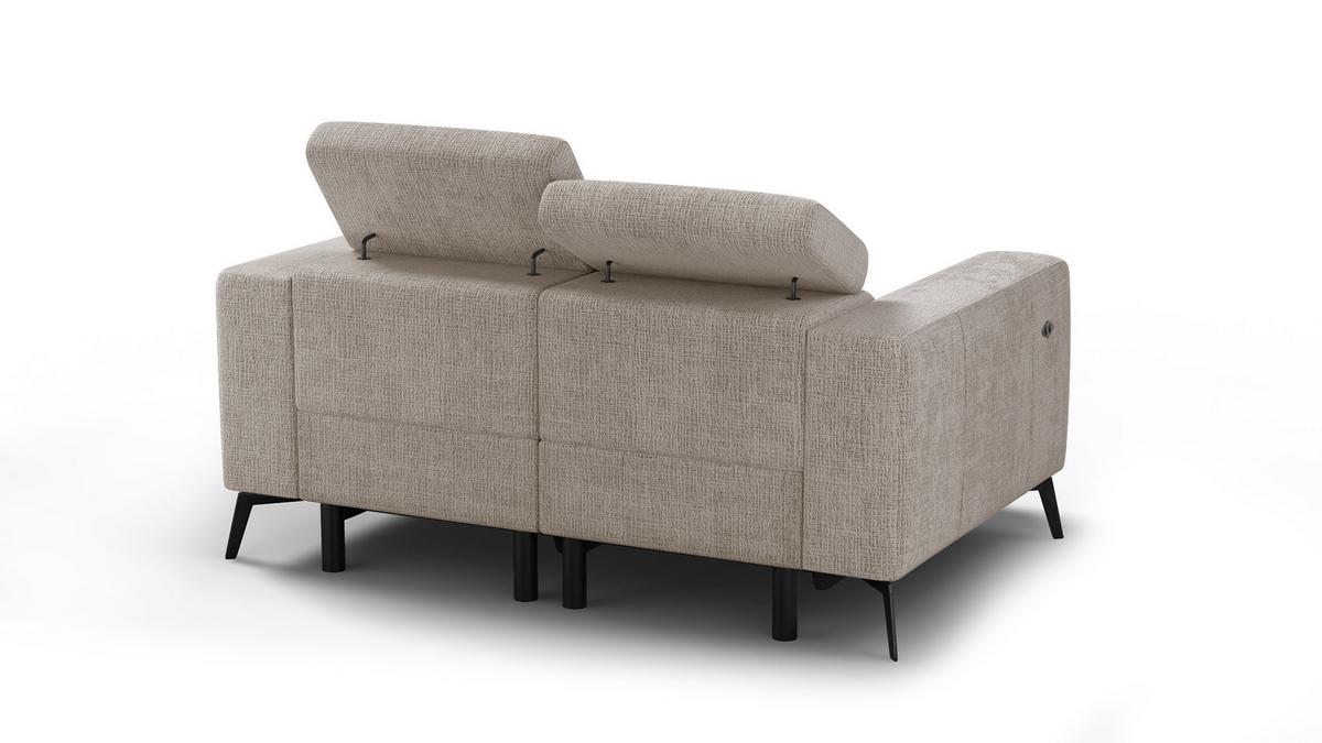 RELAXSOFA MORELLO 2-Sitzer, beige, 2 x Relax Zero Gravity - Beige, Holz/Textil (164/82/103cm) - Wozimo