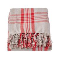 ÜBERWURF 255/360 cm, Schottenkaro, 100% Baumwolle - Dunkelrot, Textil (255/360cm) - Homescapes