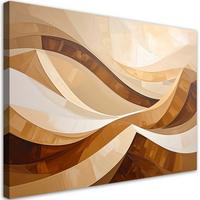 LEINWANDBILD 3D und geometrisch 45x30cm - Beige, Textil (45/30cm) - Feeby