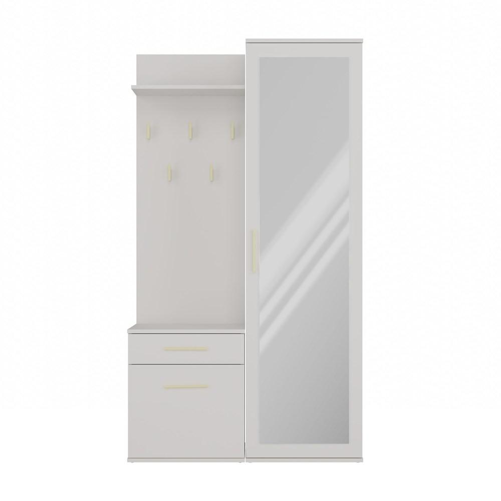 GARDEROBE modern mit Spiegel Schrank Duo Kaschmir 100/180/35 - Kaschmir, Holzwerkstoff (100/180/35cm) - RAUMHIRSCH FURNITURE