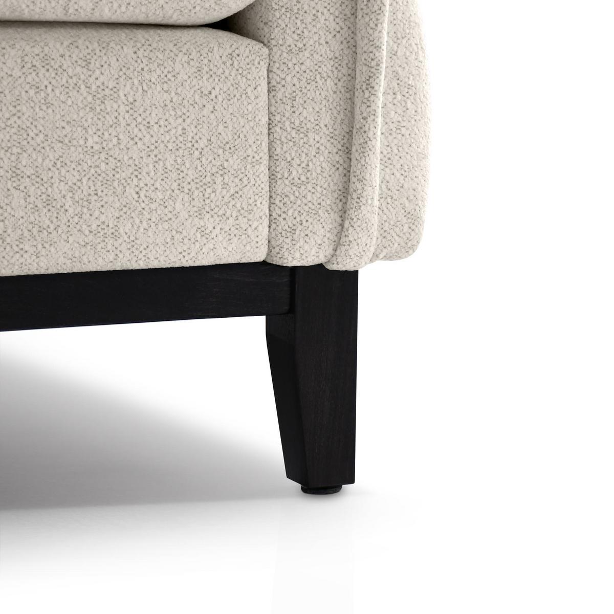 SOFA 2-SITZER Belweder, 220 cm, Beige, Bouclé-Stoff - Sandfarben/Wengefarben, Holz/Textil (218/95/94cm) - Beautysofa