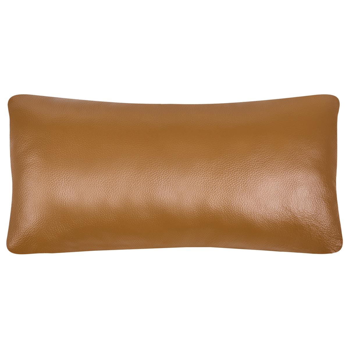 SESSEL Echtleder Goldbraun Selde - Weiß/Braun, Fell (67/82/82cm) - Beliani