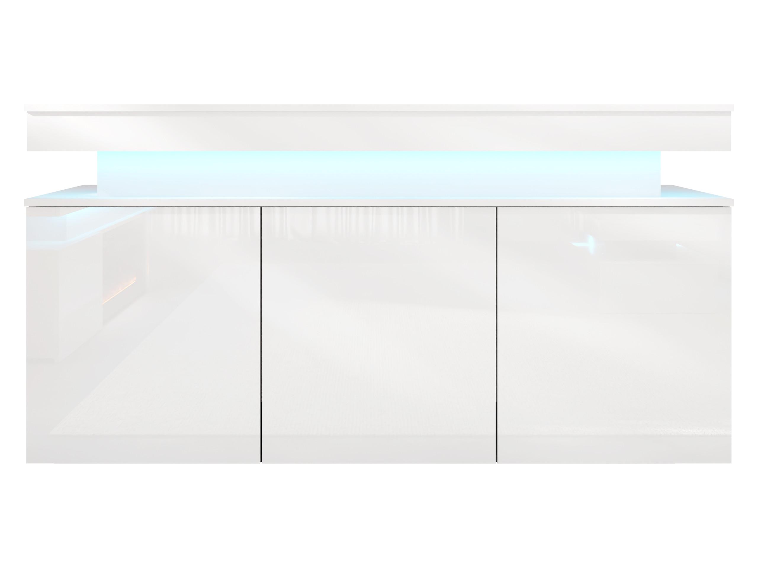 KOMMODE Glossa 3D 160 - Weiß, Holzwerkstoff/Kunststoff (160/83/39cm) - MIRJAN24