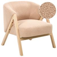 SESSEL Beige Skei - Beige/Braun, Textil (67/69/66cm) - Beliani