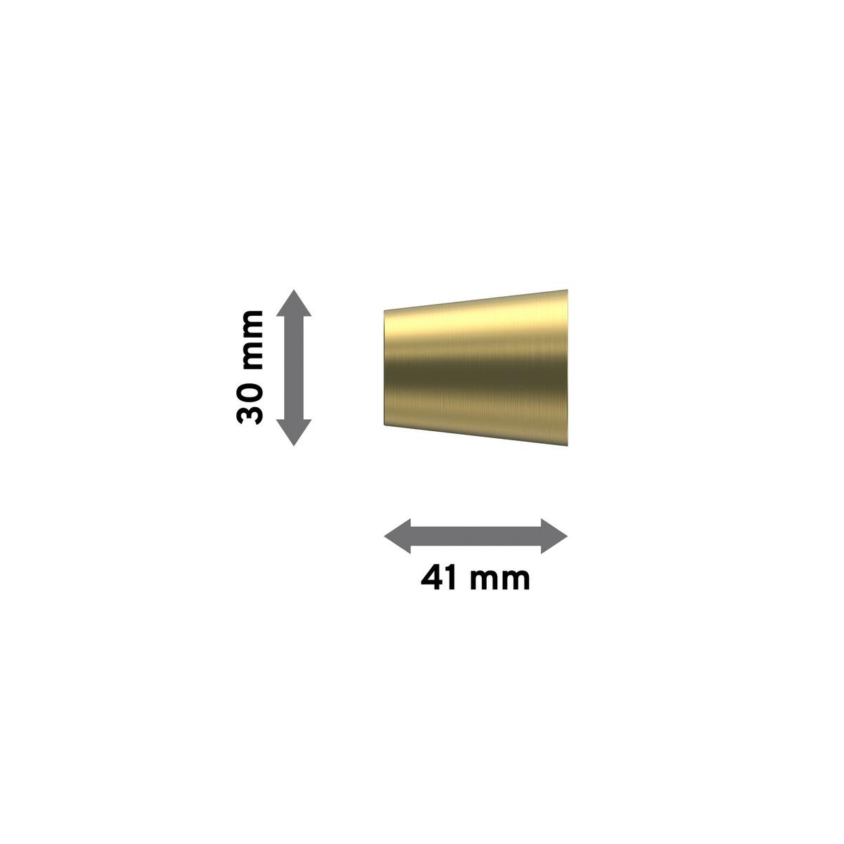 ENDSTÜCKE FÜR GARDINENSTANGEN 20 mm Ø, Sitra Messing-Optik, Packung 2 Stück - Messingfarben, Metall (4.1/3/3cm) - INTERDECO