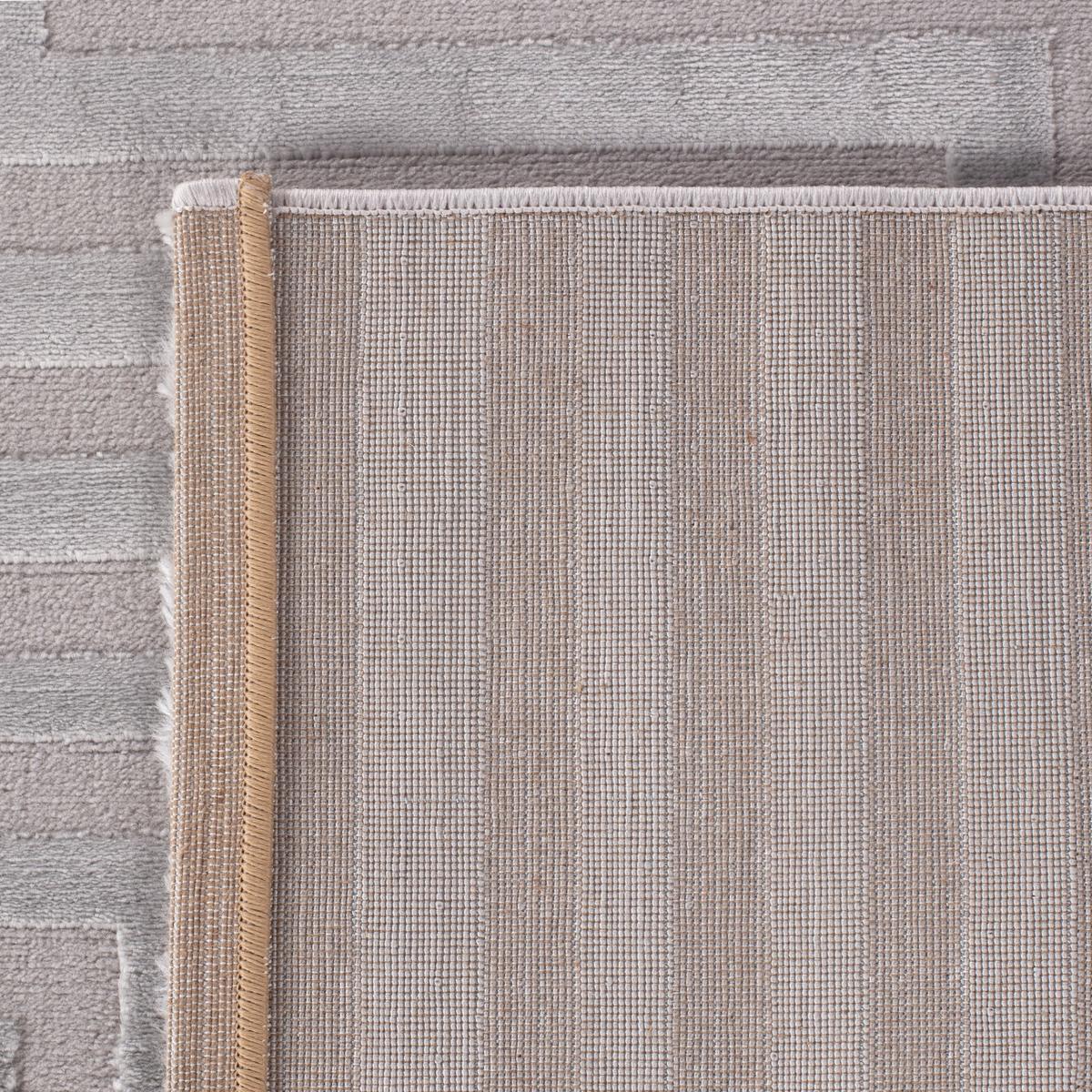 TEPPICH Kurzflor ILLER in Silber, mit 3D-Design, 120 x 170 cm - Silberfarben, Textil (170/120cm) - KADIMA DESIGN