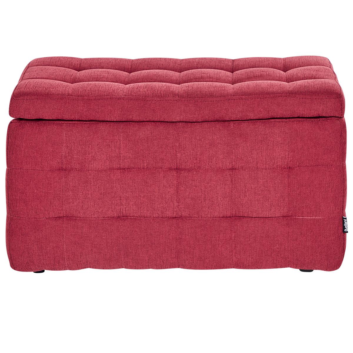 OTTOMANE mit Stauraum Stoff Rot Michigan - Rot, Textil (74/40/42cm) - Beliani