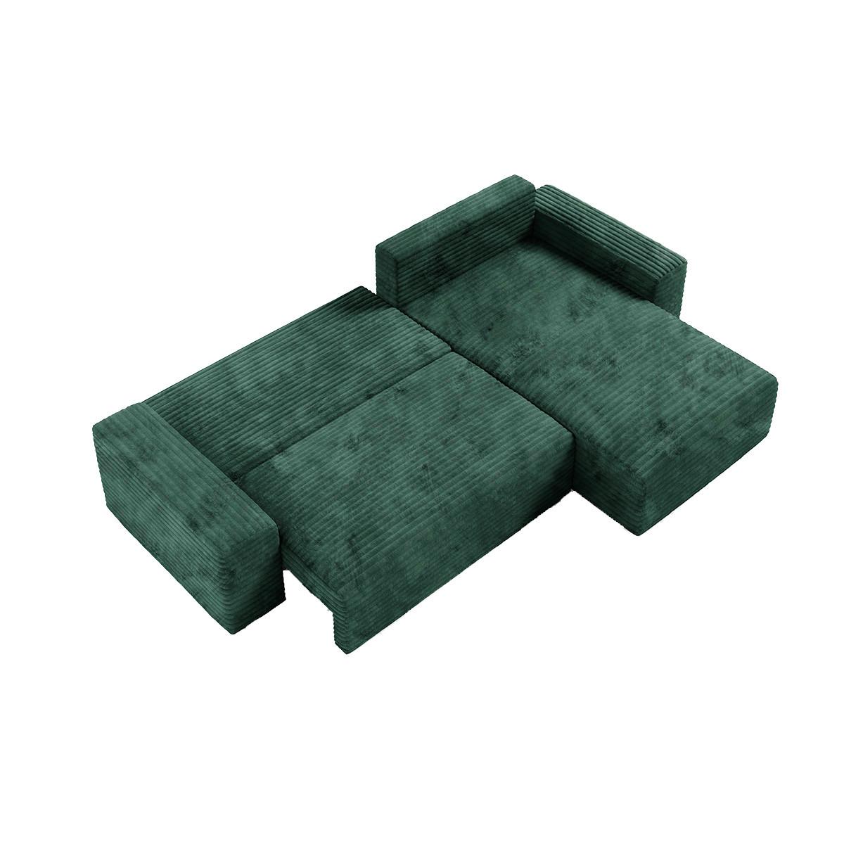 ECKSOFA Fabio 3 Sitzplätze Grün - Grün, Holz (300/185cm) - Petits-meubles