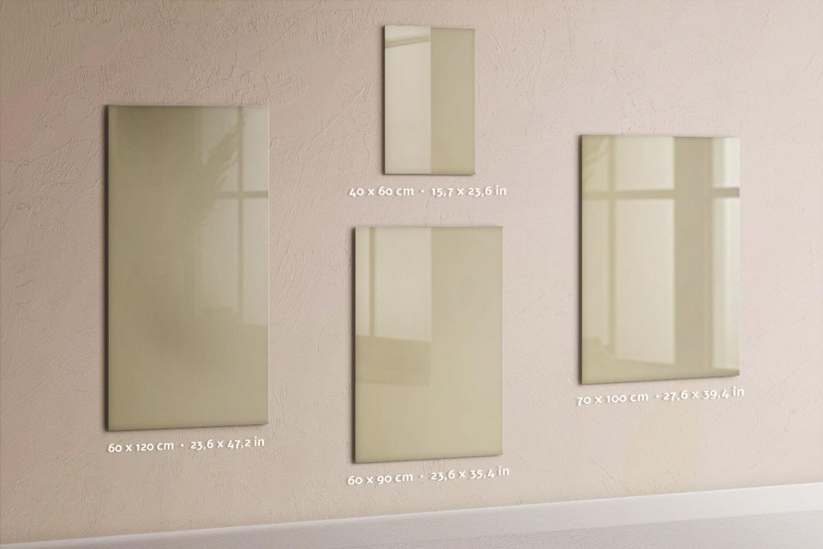 MAGNETTAFEL 40x60 Beige schwarzer Marker - Sandfarben, Glas (40/0.4/60cm) - TULUP