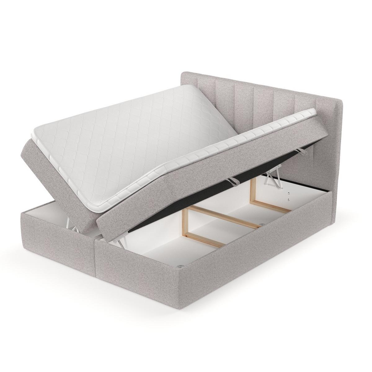 BOXBETT Bari 180/200 cm Beige im Riva Stoff - Beige, Holz/Holzwerkstoff (180/200cm) - AltaBeds