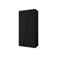 DREHTÜRENSCHRANK Zen 100 cm - Schwarz, Holzwerkstoff/Kunststoff (100/202/50cm) - MIRJAN24