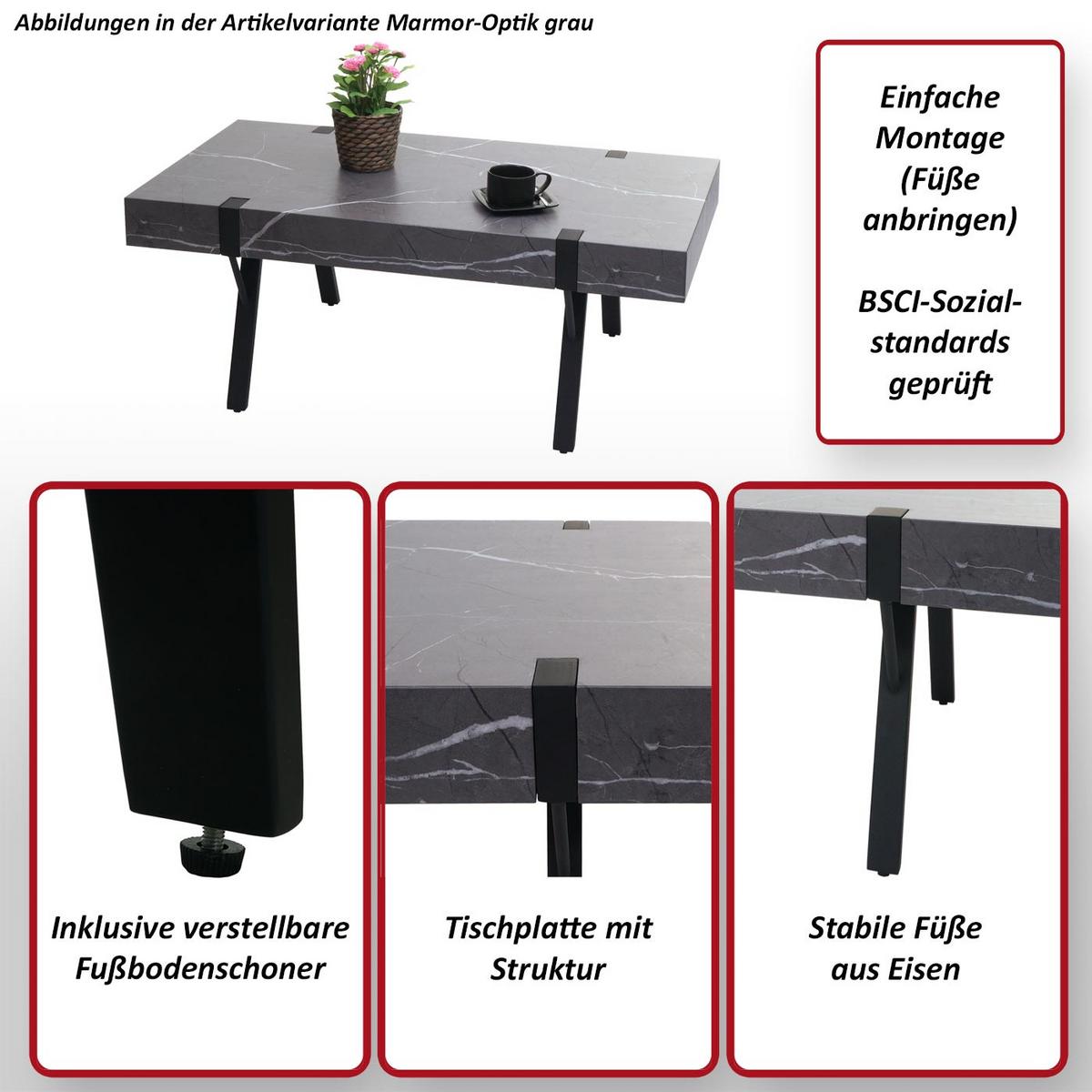 COUCHTISCH eckig Grau - Grau, Holz (60/110/43cm) - MCW