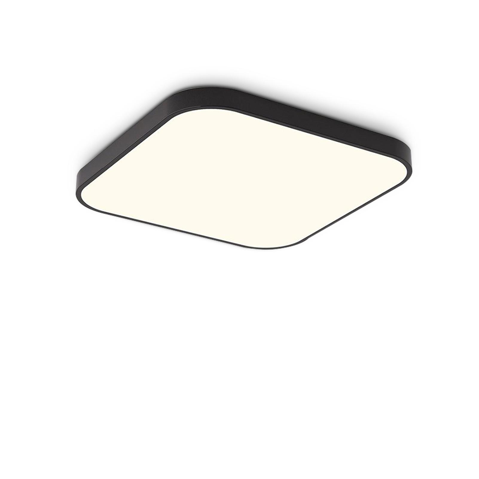 LED-DECKENLEUCHTE Leipzig 4000K-Neutralweiß 27/27/3 cm - Schwarz, Kunststoff (27/27/3cm) - Nettlife