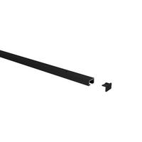 GARDINENSCHIENE / OBJEKTSCHIENE Primax 120 cm, 1-läufig Schwarz - Schwarz, Metall (120.4/0.9/1.4cm) - INTERDECO