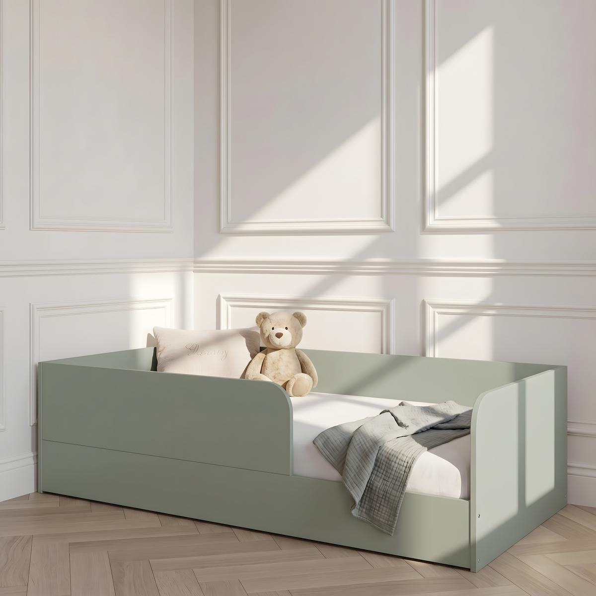 BODENBETT Essentials 90x200cm Schilfgrün - Grün, Holzwerkstoff (90/200cm) - arthur berndt