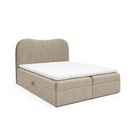 BOXBETT Darlin In überlänge - Braun, Holzwerkstoff/Textil (140/220cm) - Fun Möbel