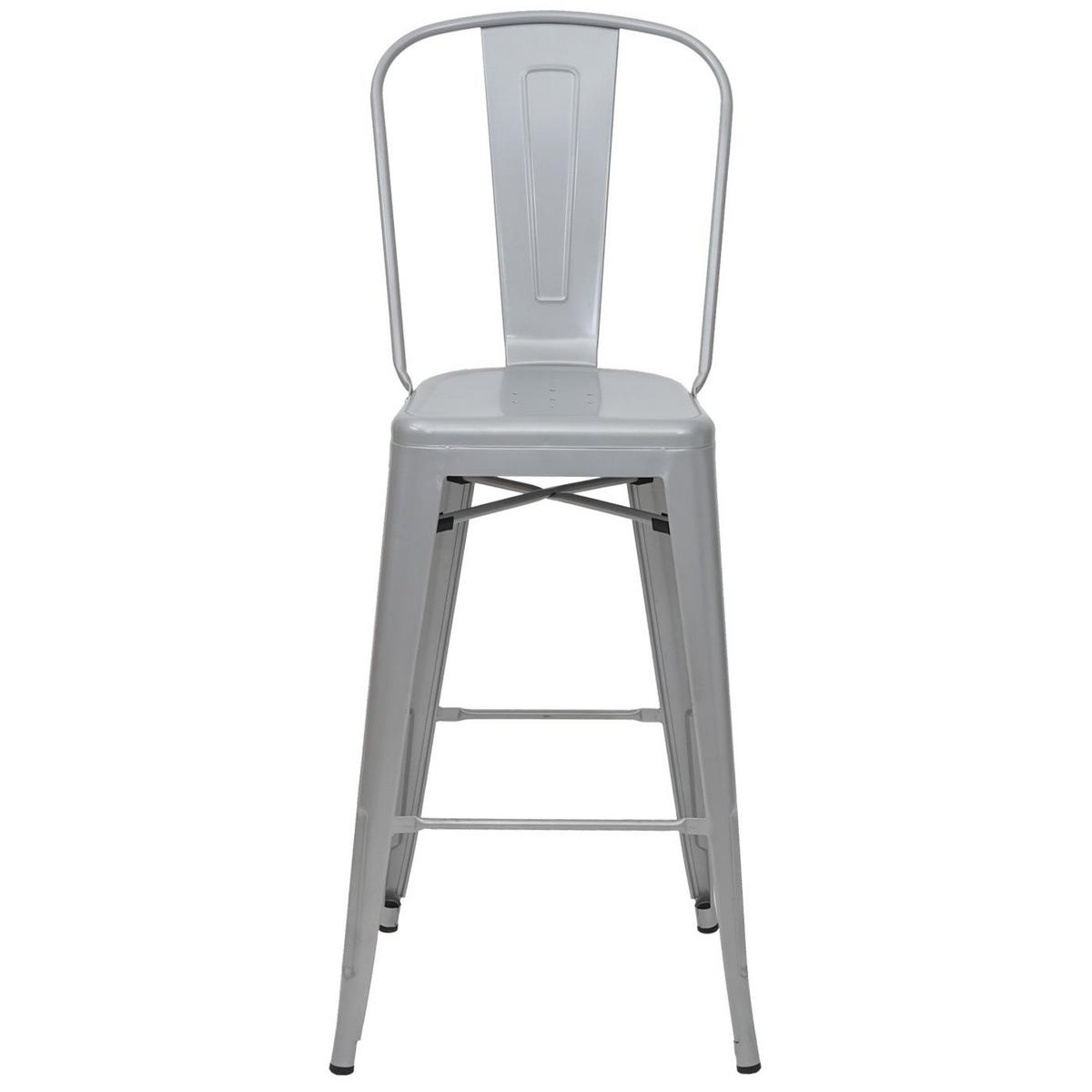 BARHOCKER METALL Grau 2er-Set - Grau, Metall (50/117/45cm) - MCW