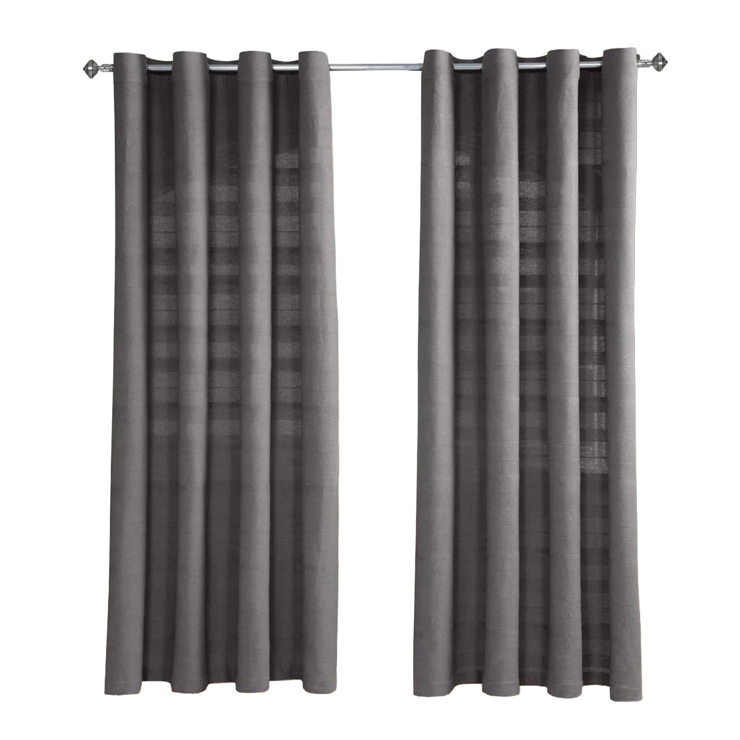 ÖSENVORHANG Rajput blickdicht 2er-Set, 167/228 cm - Grau, Textil (167/228cm) - Homescapes