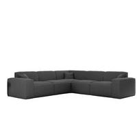 ECKSOFA Celes Premium In Sven - Dunkelgrau, Holzwerkstoff/Textil (246/246cm) - Fun Möbel