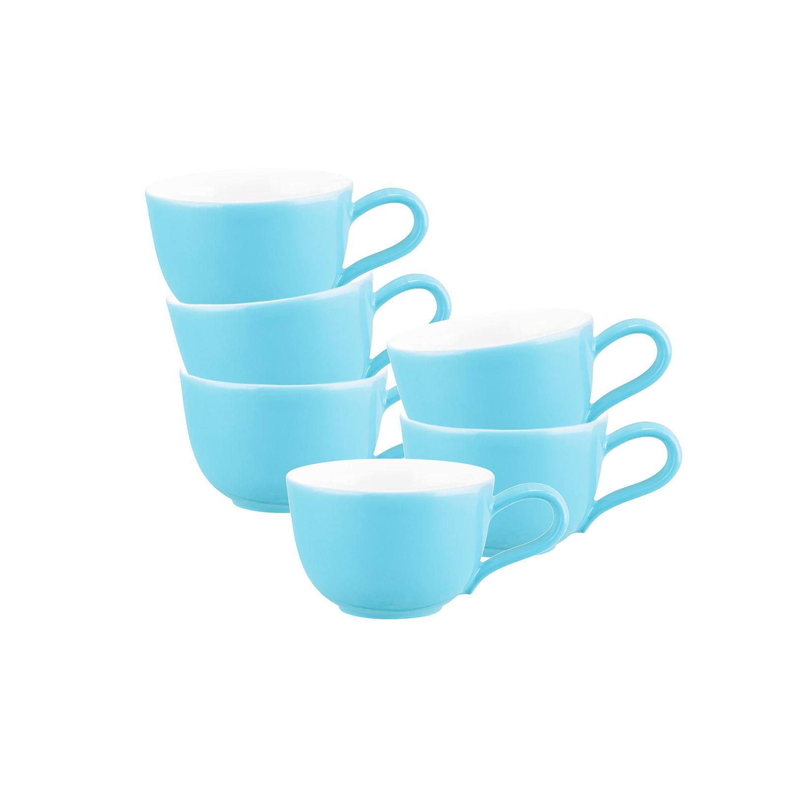 ESPRESSOTASSEN Liberty Pure Colors Lagoon Blue 90 ml 6er Set - Blau, Keramik (0.09L) - Seltmann Weiden