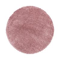 HOCHFLORTEPPICH SALZACH, einfarbig, Rosa, Ø 200 cm - Rosa, Textil (200/200cm) - KADIMA DESIGN