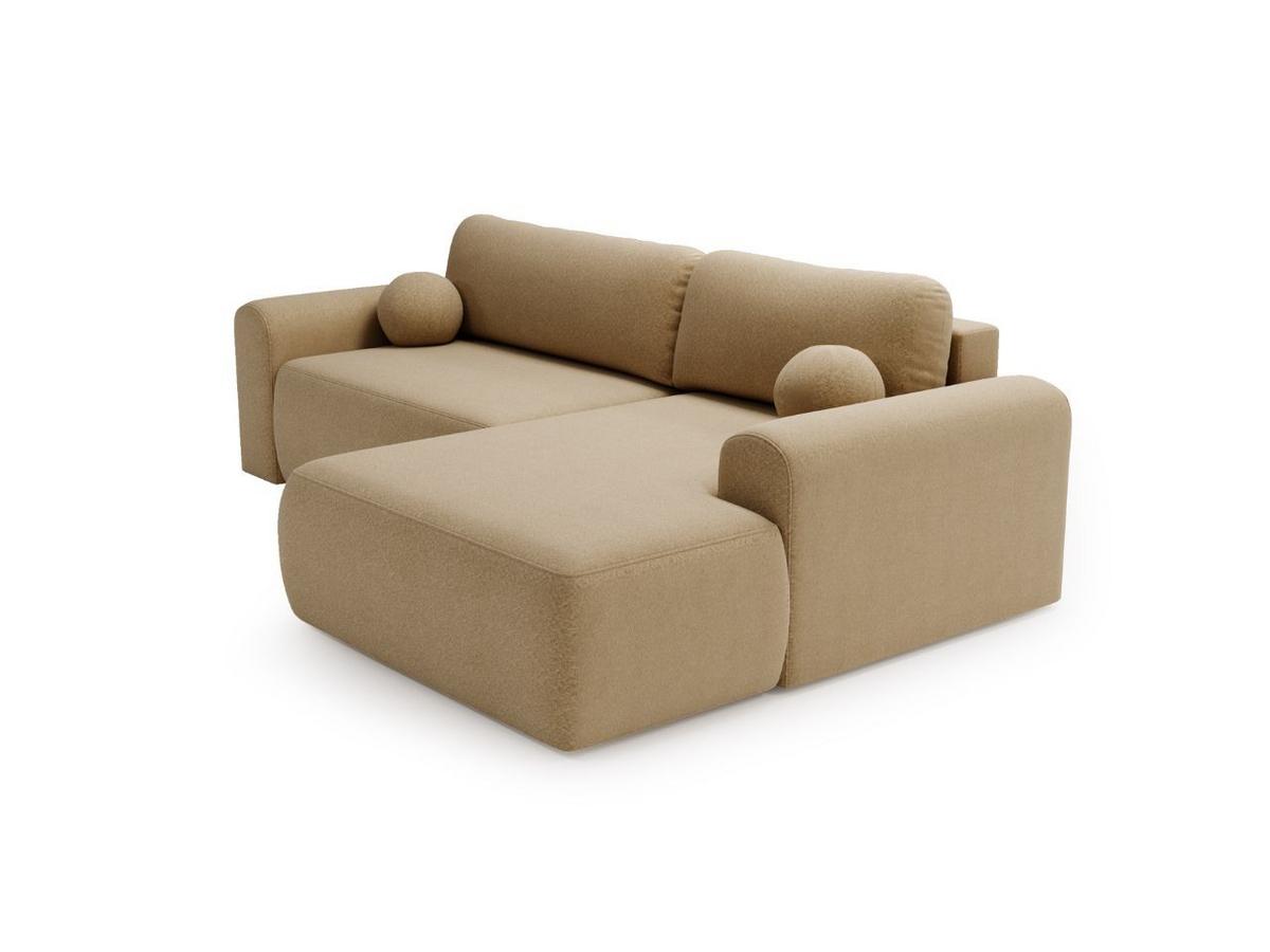 ECKSOFA Savana Hellbraun Rechts - Hellbraun, Holz/Textil (177/257cm) - Graingold