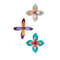 WANDDEKO 3D-Blume 5/18 cm - Multicolor, Wellpappe (5/18/17cm) - Studio Roof