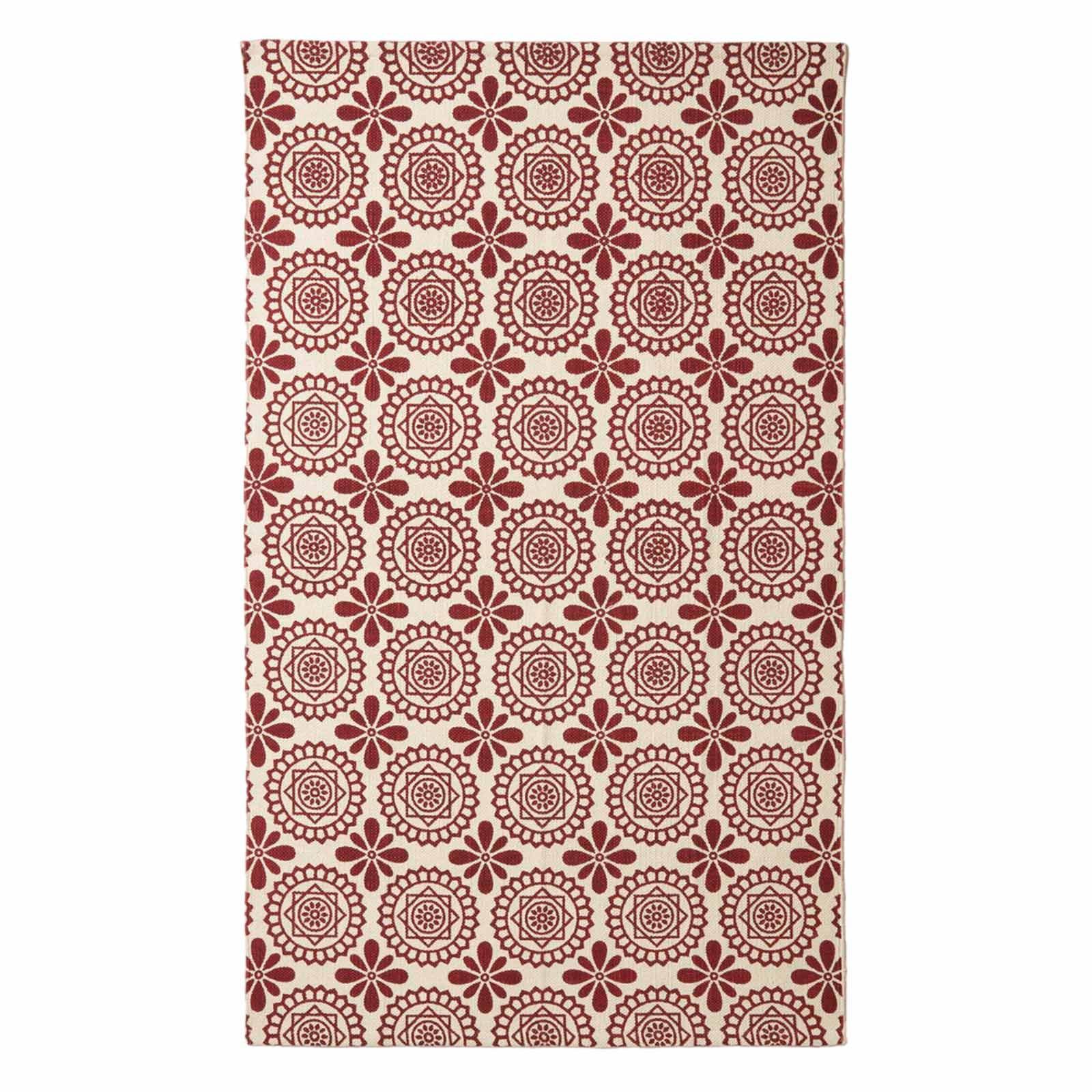 BAUMWOLLTEPPICH Cassia gemustert 90/150 cm - Rot, Textil (90/150cm) - Homescapes