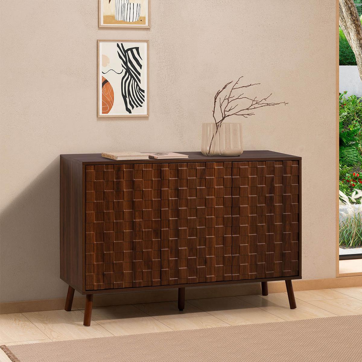 SIDEBOARD Canadá 3 türen Walnuss-Optik - Walnussfarben, Holzwerkstoff (120/80/40cm) - VS Venta-stock