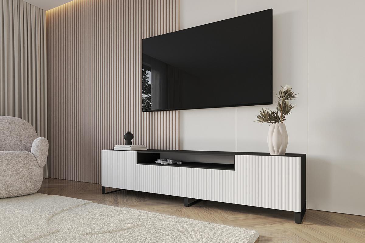 LOWBOARD NOA-2-S 200x53x41 cm - Schwarz / Weiß - Schwarz/Weiß, Holzwerkstoff (200/53/41cm) - ALTDECOR