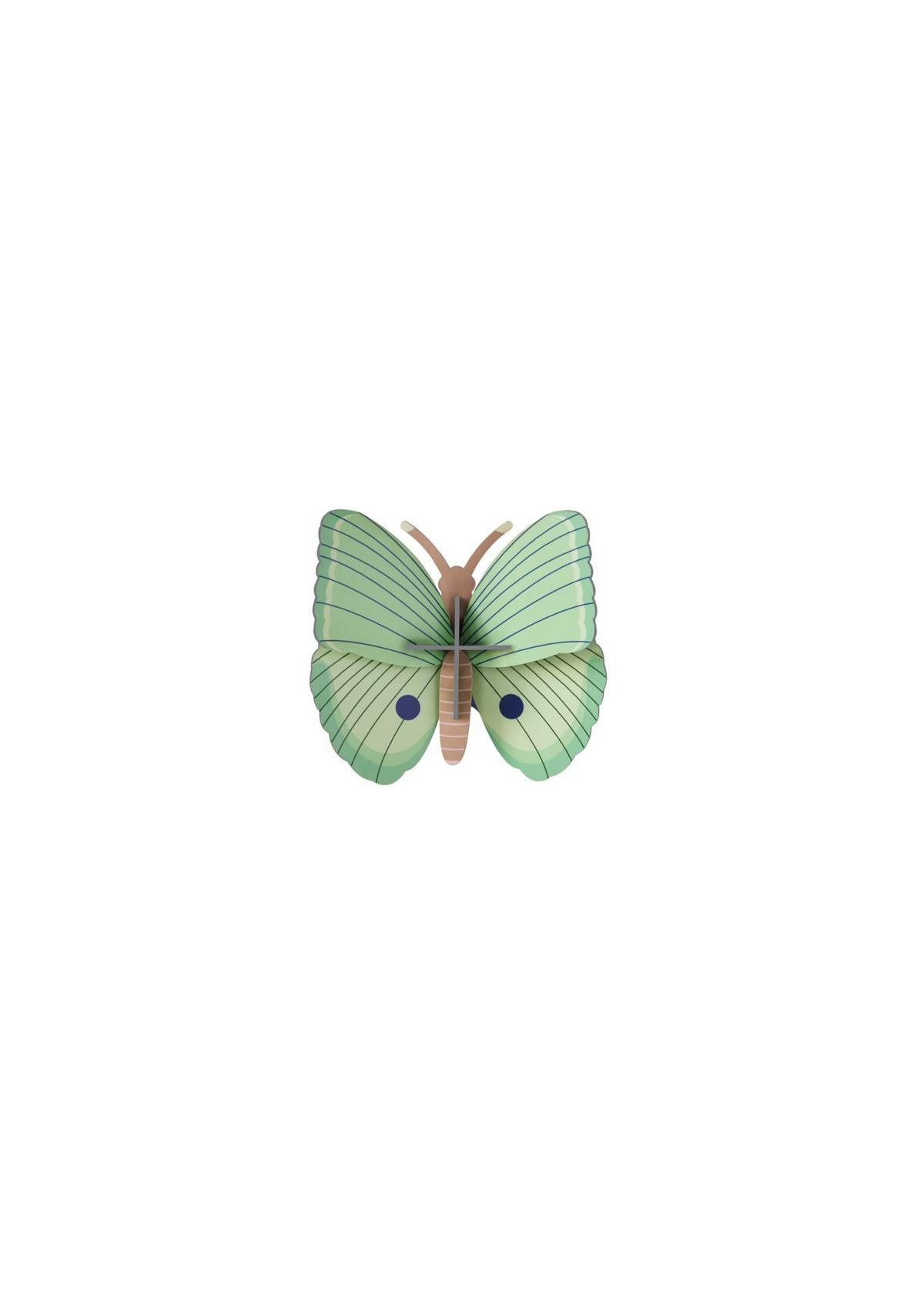 WANDDEKO Smaragd-Falters-Trio 5/13.5 cm - Multicolor, Wellpappe (5/13.5/13cm) - Studio Roof