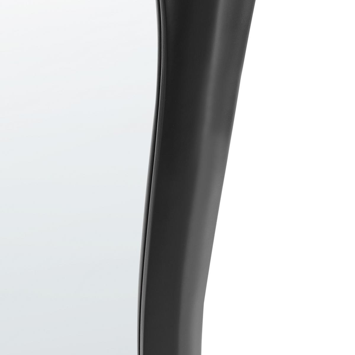WANDSPIEGEL 70/100 cm Schwarz Lanester - Schwarz, Kunststoff (70/100/3cm) - Beliani