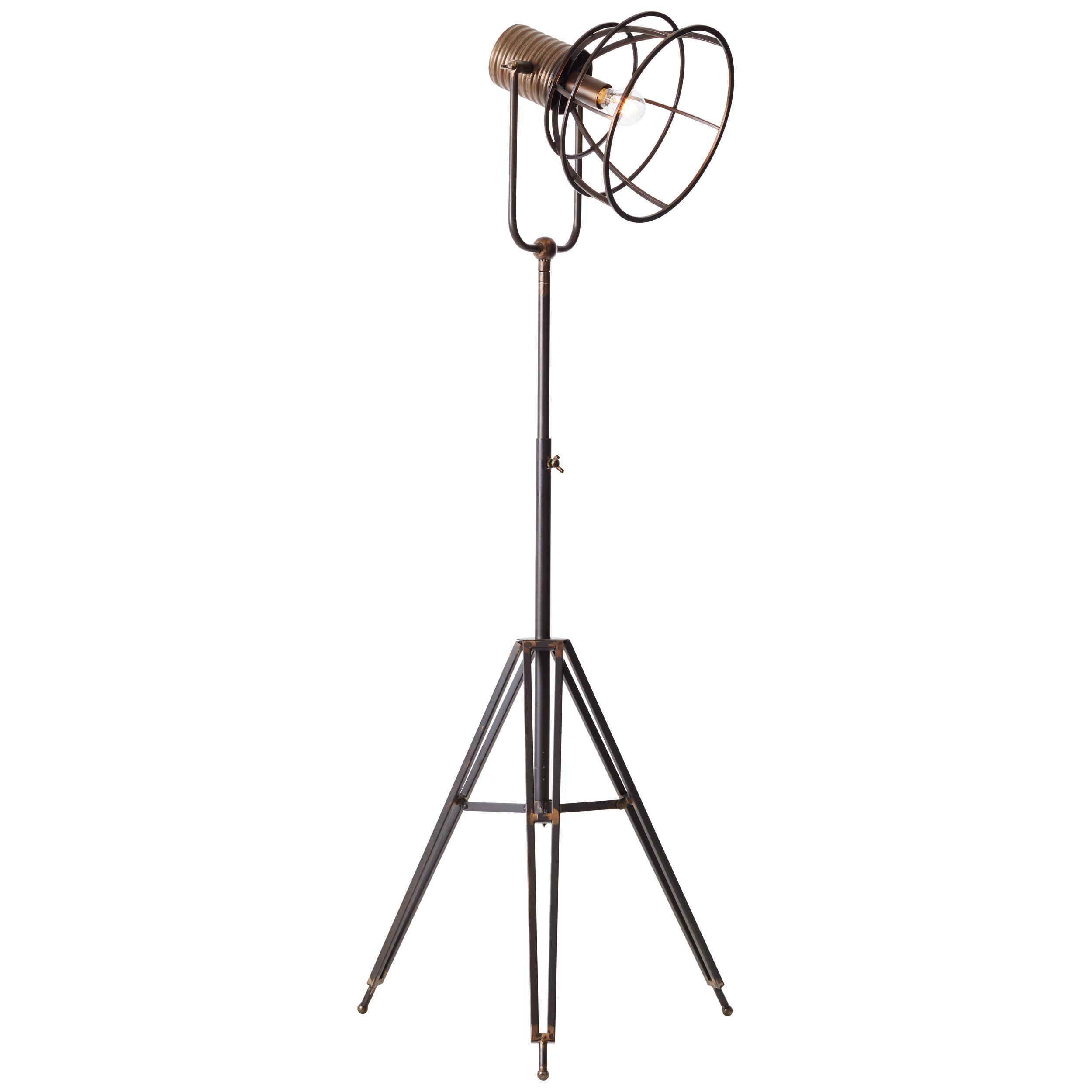 STANDLEUCHTE Reece 93080/46 - Schwarz, Holz (68/68/154cm) - Brilliant
