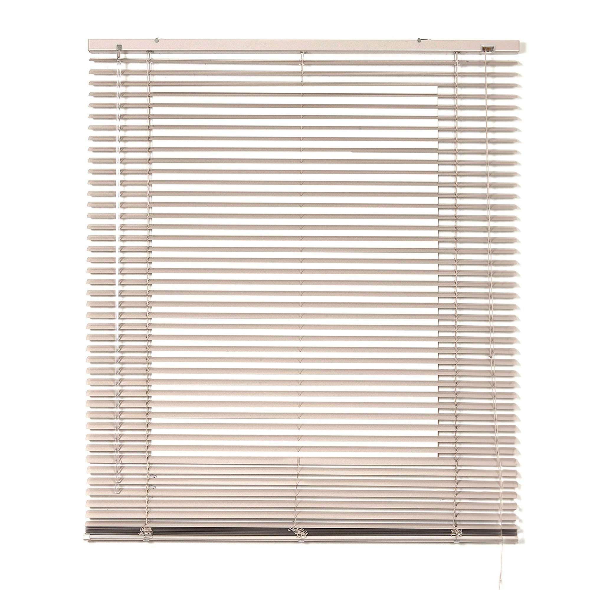JALOUSIE venetianische mit Grau Zugschnu 135x160 - Hellgrau, Metall (135cm) - STORESDECO