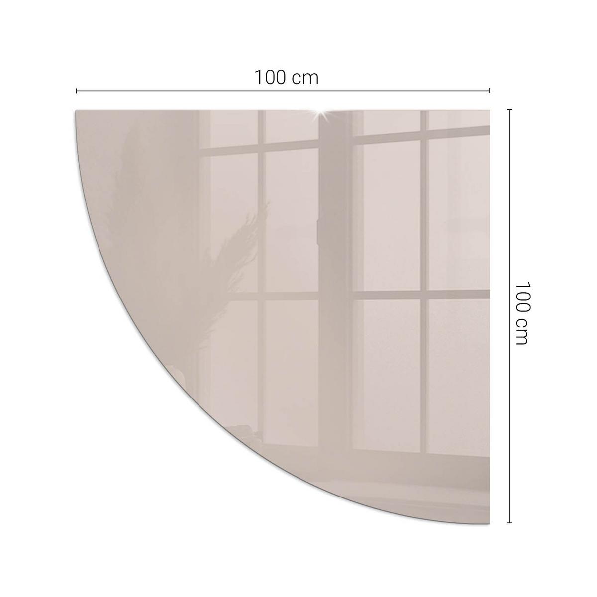 GLASPLATTE für Kamin 100x100 cm - Beige, Glas (100/100/0.4cm) - TULUP