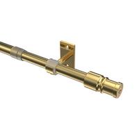 SCHEIBENSTANGE / CAFÉHAUSSTANGE Sora 85-135 cm, 12 / 10 mm Ø, Messing-farbig - Messingfarben, Kunststoff/Metall (3.5/3.2/135cm) - INTERDECO