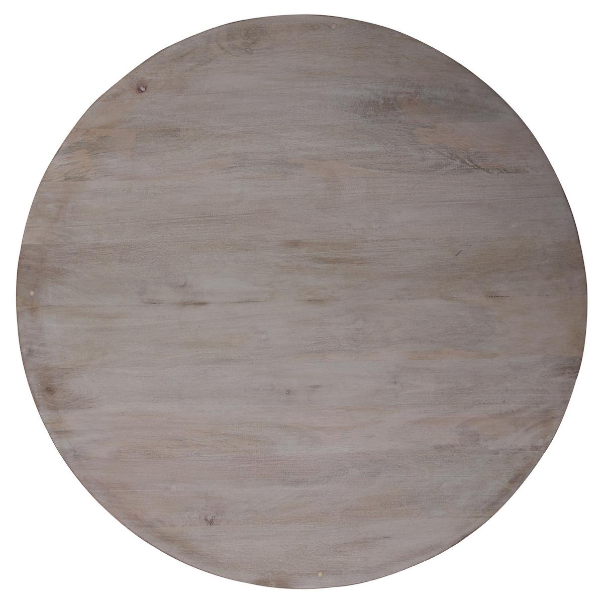 COUCHTISCH Ø100x45 cm rund Natur handgefertigt aus Mangoholz - Naturfarben, Holz (100/100/45cm) - WOMO-DESIGN