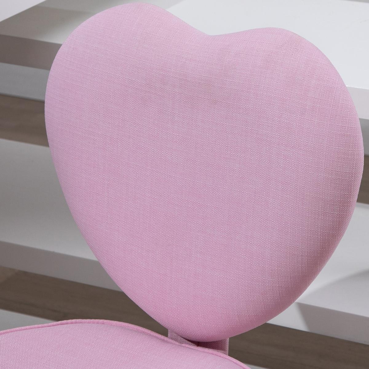 DREHSTUHL, Rosa - Rosa, Textil (50/89/42cm) - HOMCOM