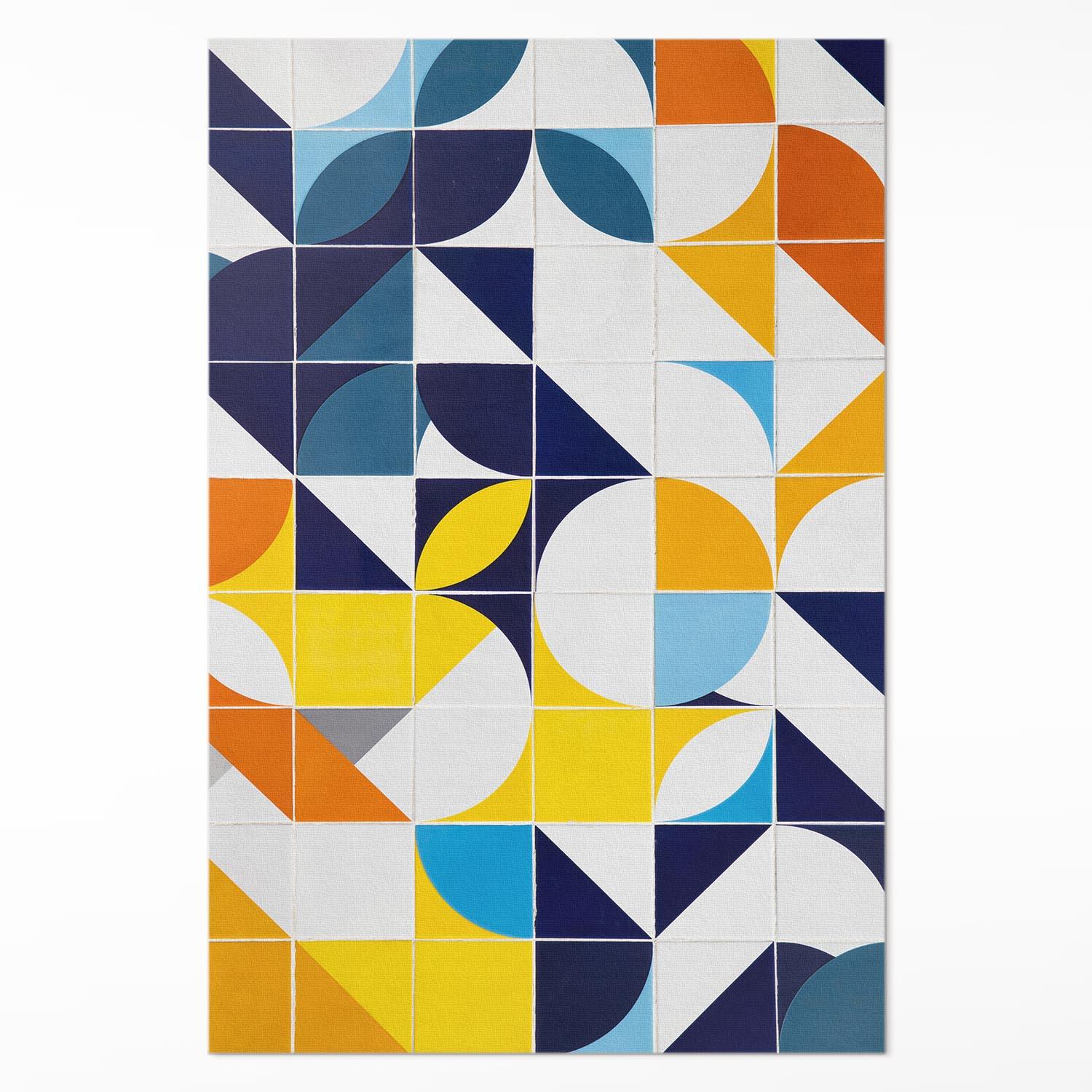 TEPPICH 150x225 cm Geometrische Formen Moderne Mosaik - Multicolor, Kunststoff (150/225cm) - Wallfluent