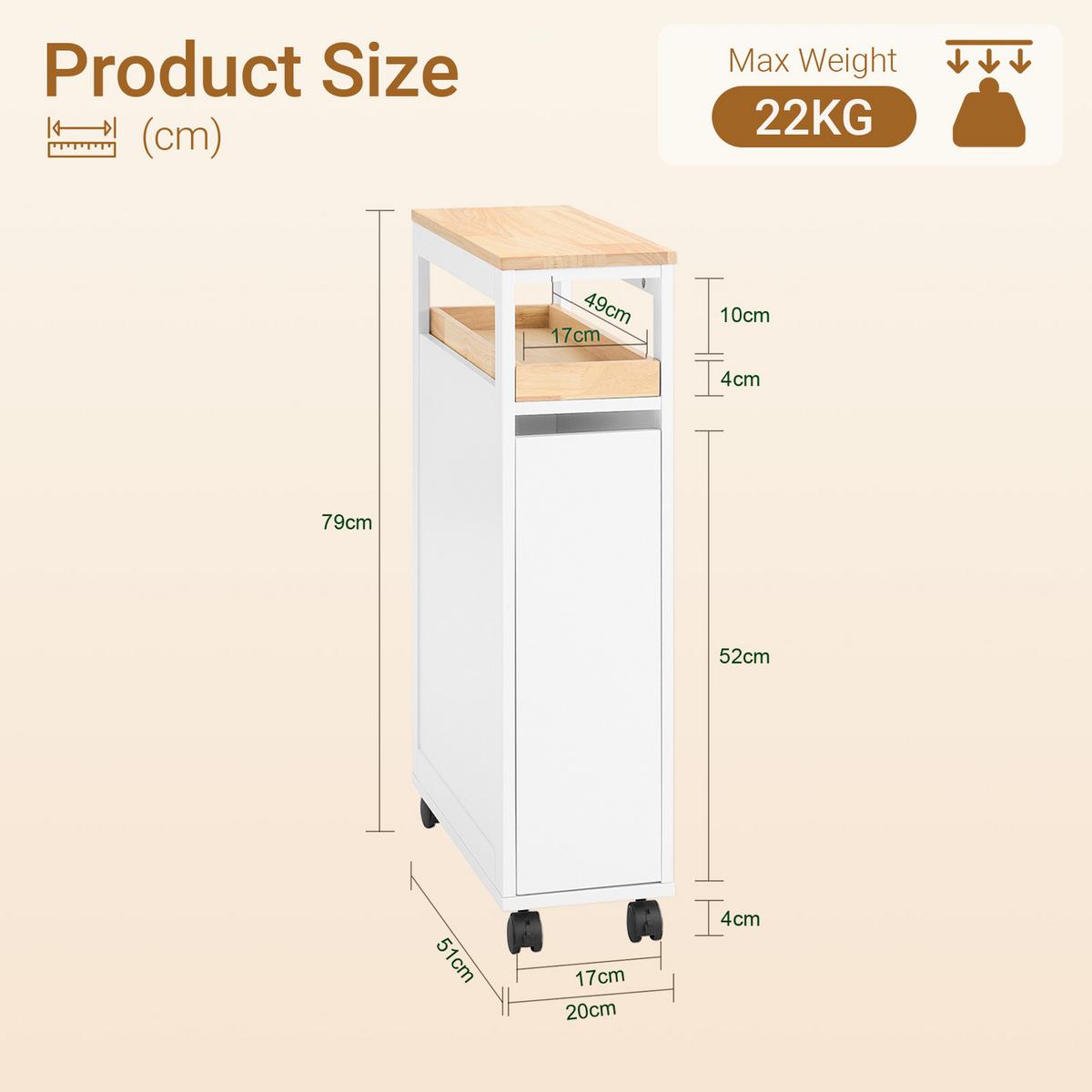 NISCHENREGAL Weiß - Weiß/Naturfarben, Holzwerkstoff (20/79/51cm) - SoBuy
