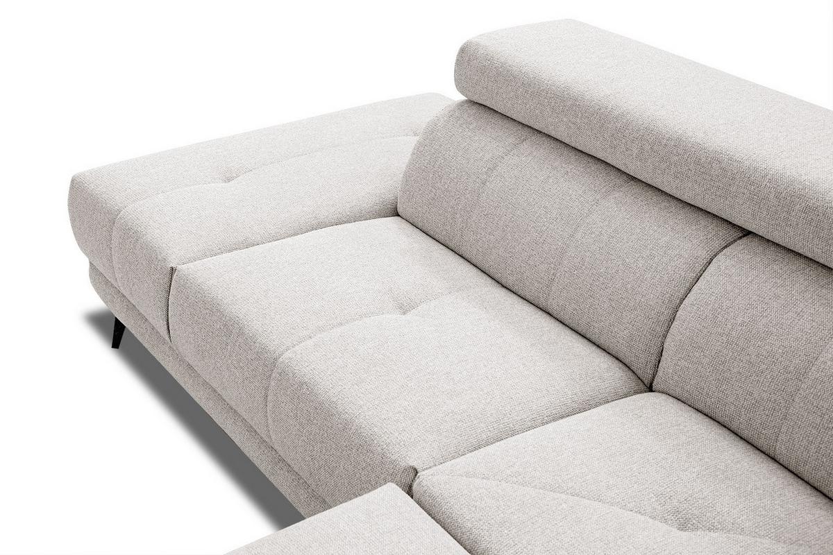ECKSOFA MORELLO 5-Sitzer, creme - Creme/Schwarz, Holzwerkstoff/Textil (158/269cm) - Wozimo