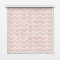 INNENROLLO - Fensterrollo - Rollo - 130x140 cm - Rosa Zickzacklinien - Pink, Kunststoff (130/140/0.5cm) - TULUP