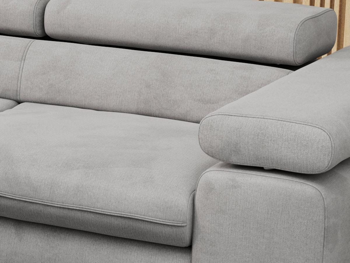 ECKSOFA PEDRO L Hellgrau Velvet - Links Seite - Hellgrau/Schwarz, Textil/Metall (208/273cm) - MKS
