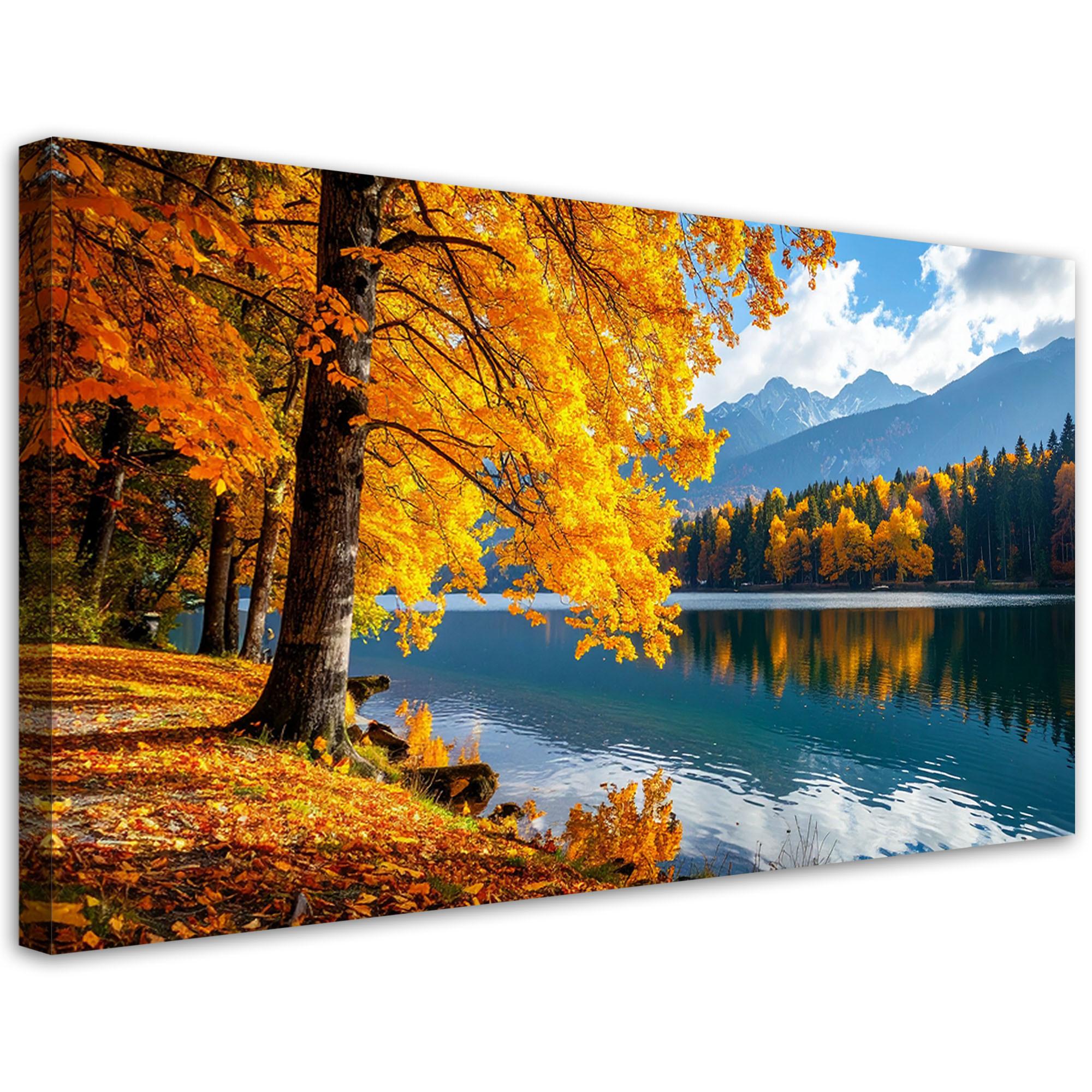 LEINWANDBILD Landschaften 80x40cm - Gelb, Textil (80/40cm) - Feeby