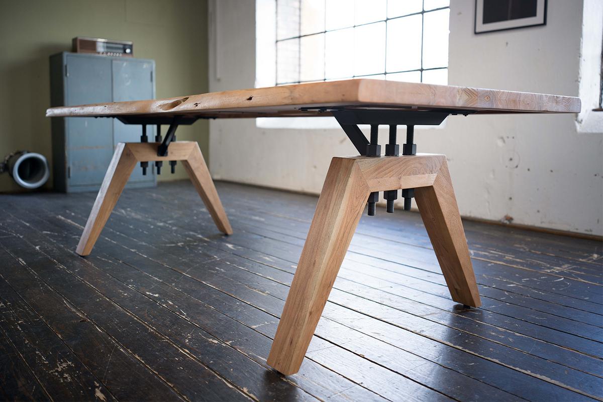 ESSTISCH MIT BAUMKANTE WOODY Braun Akazie - Schwarz/Braun, Akazienholz/Holz (100/240/78cm) - KAWOLA